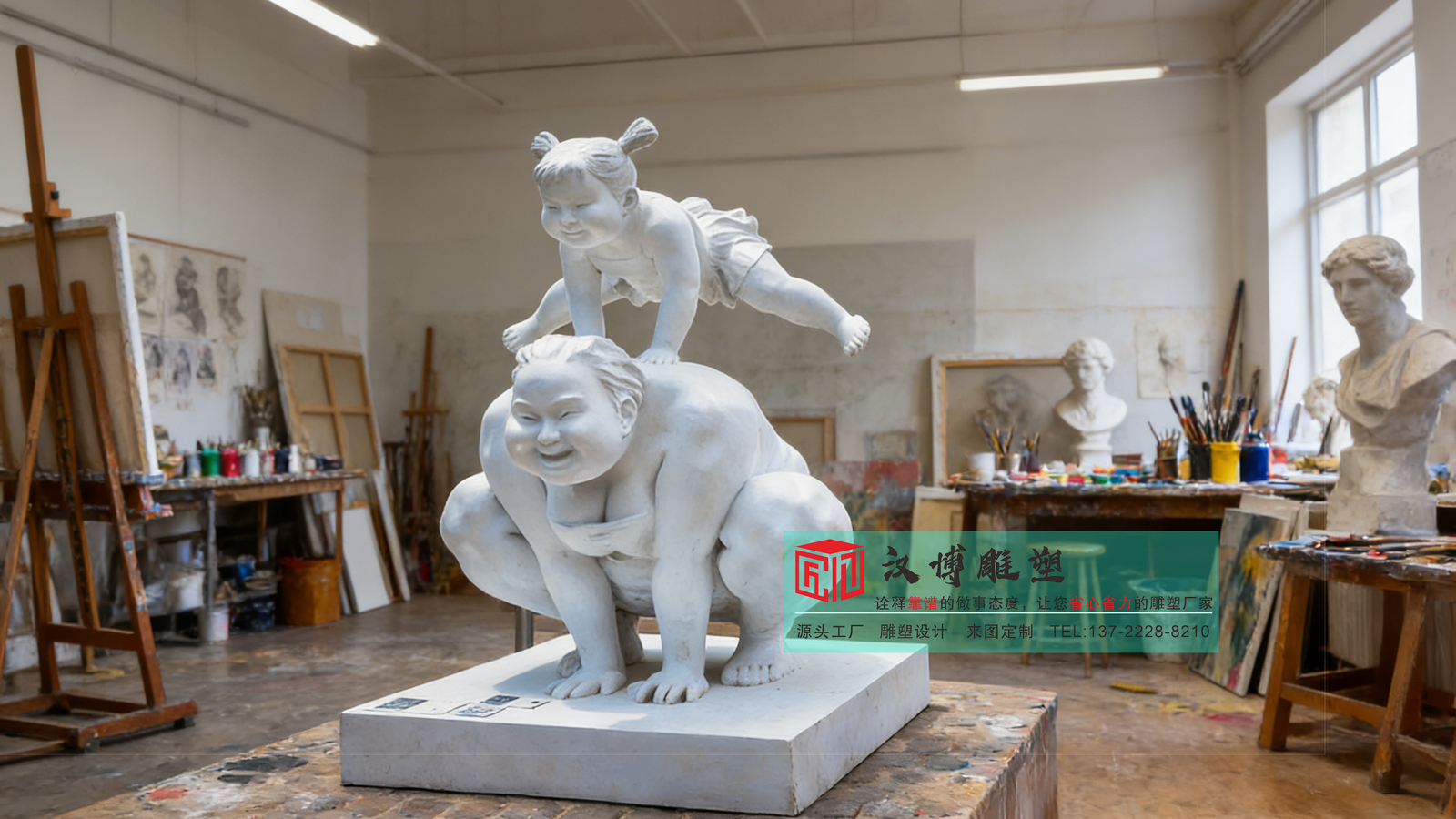 汉博雕塑—雕塑定制来找我：画廊艺术雕塑制作加工摆件