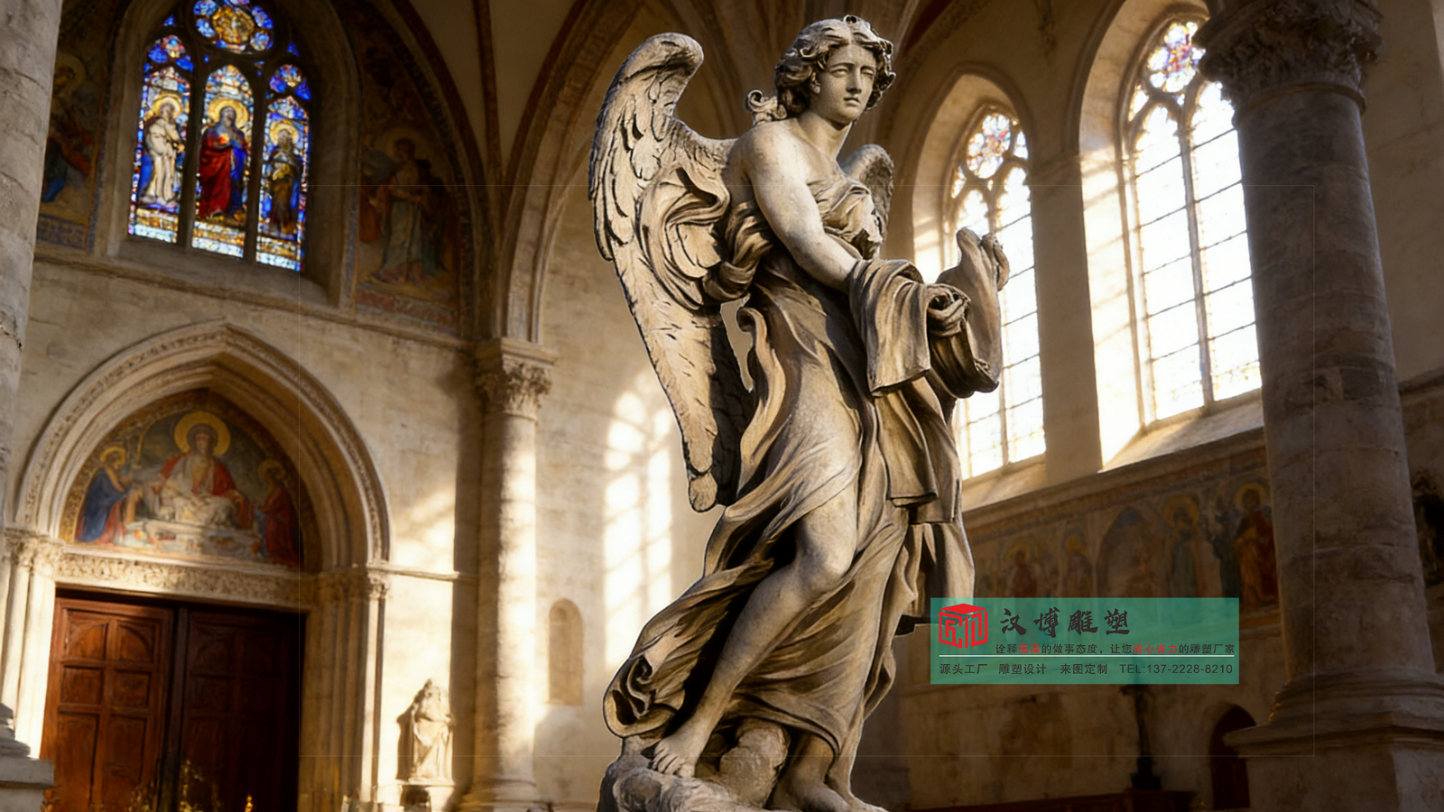 汉博雕塑—雕塑定制来找我：西方人物石雕雕塑装饰摆件