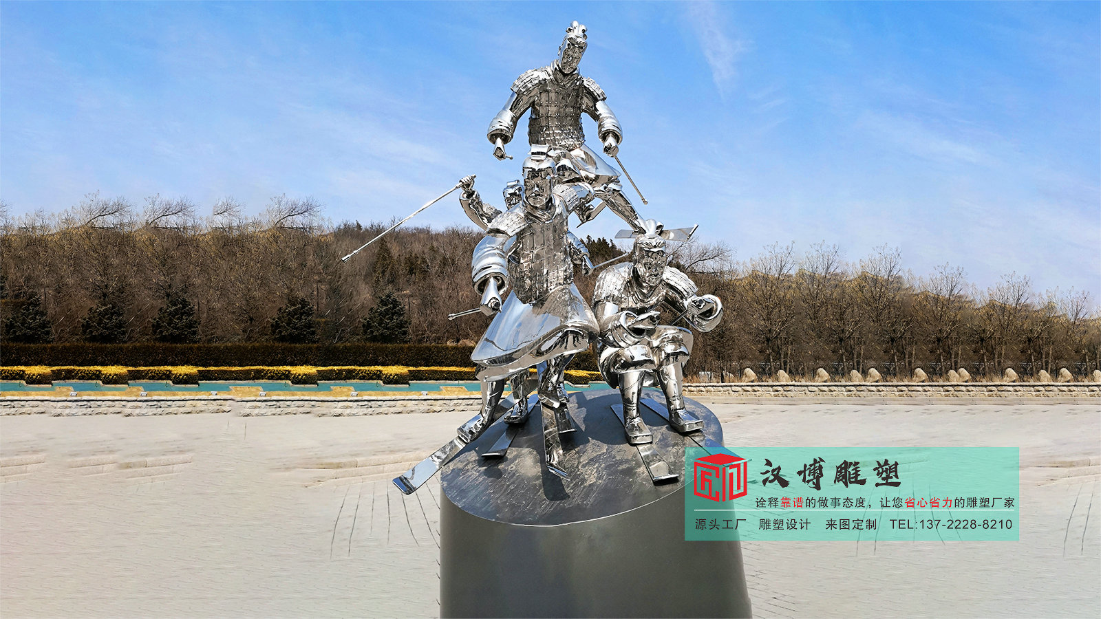 古代人物滑雪雕塑摆件,人物艺术雕塑定制,艺术品雕塑加工 