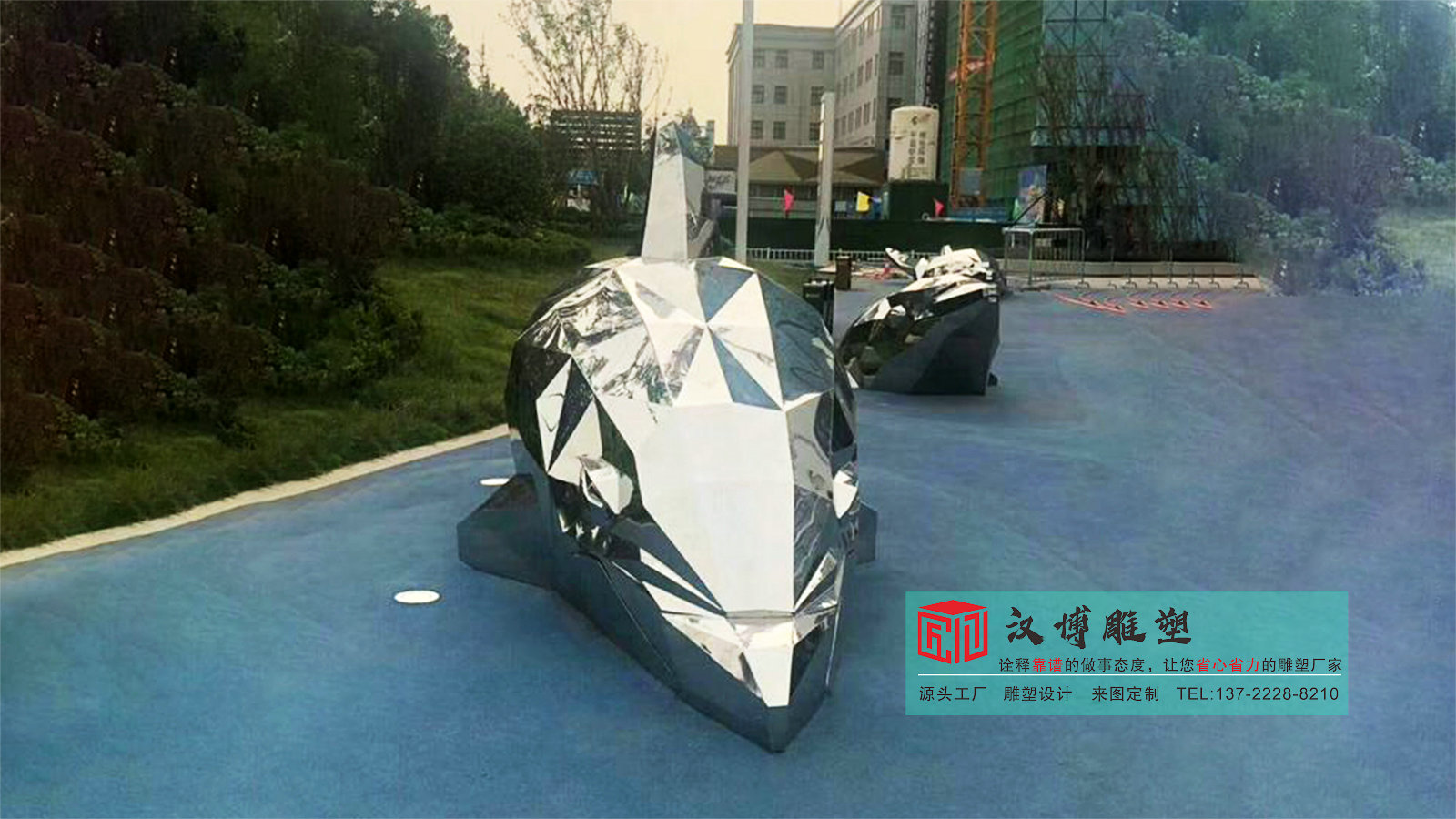 鲨鱼动物雕塑摆件,大型雕塑定制,广场加工雕塑厂家