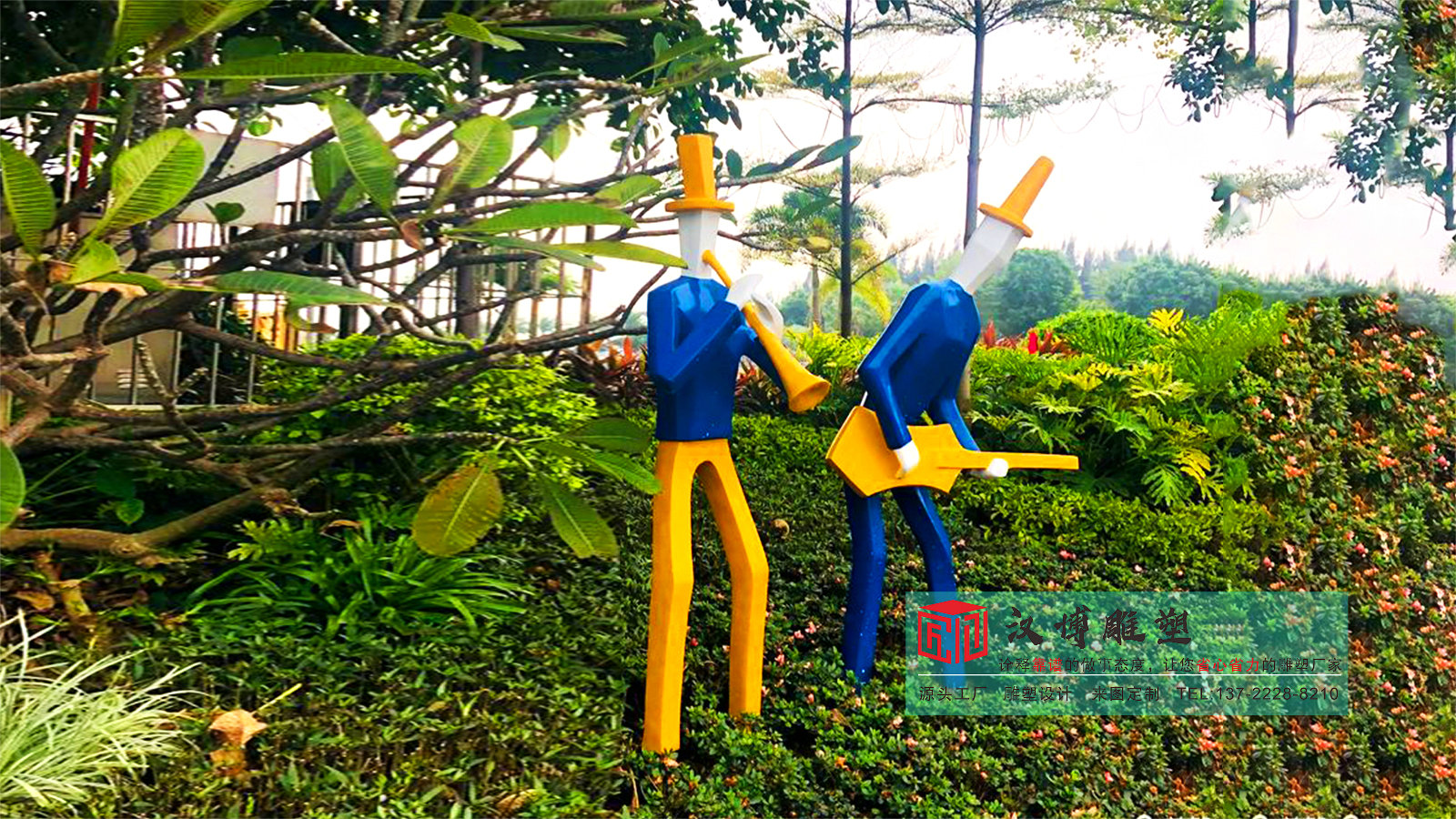 音乐主题雕塑,抽象人物雕像,玻璃钢雕塑制作厂家