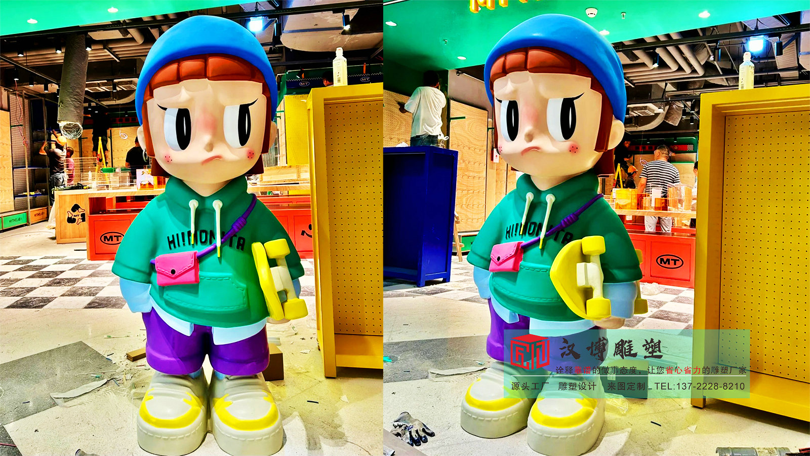 卡通玩偶雕像,园林景观雕塑,玻璃钢卡通公仔雕像