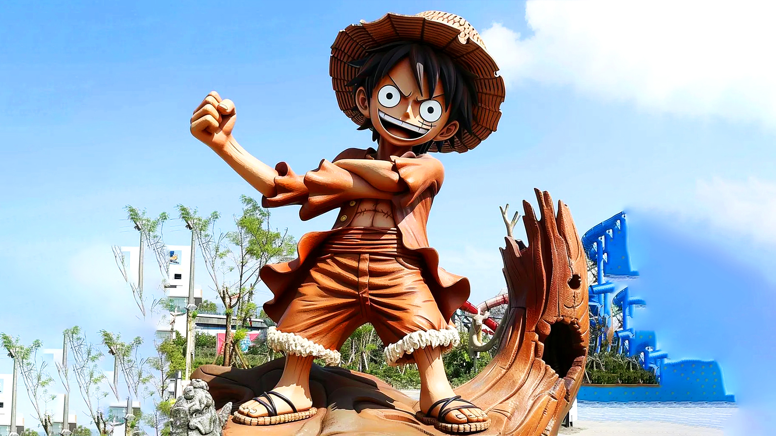 玻璃钢海贼王雕塑,玻璃钢神话人物雕塑定制,城市卡通人物雕塑厂家加工