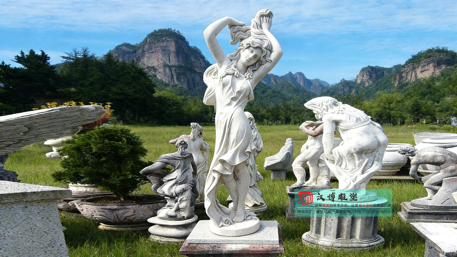 神话人物石雕,户外石雕,园林景观雕塑